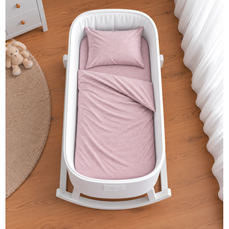Комплект постельного белья в кроватку 90*110 Satin Stripe 30-0007 Pink - 1