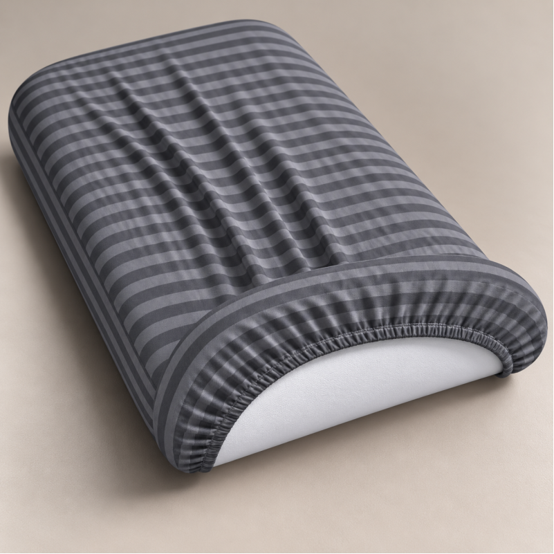 Комплект постельного белья в кроватку 90*110 Satin Stripe 30-0012 Dark Gray - 3