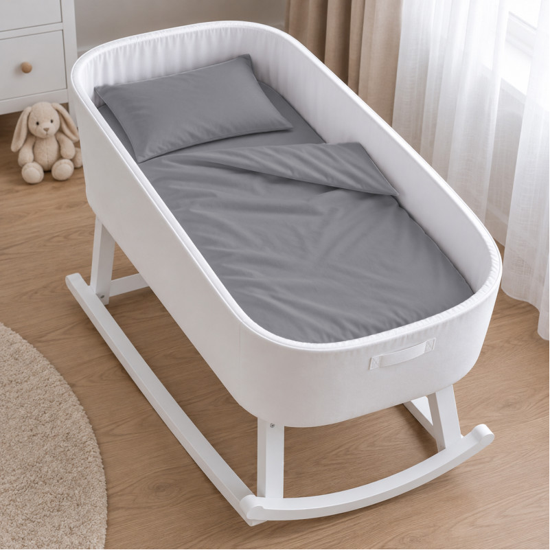 Комплект постельного белья в кроватку  90*110 16-5703 Light Gray