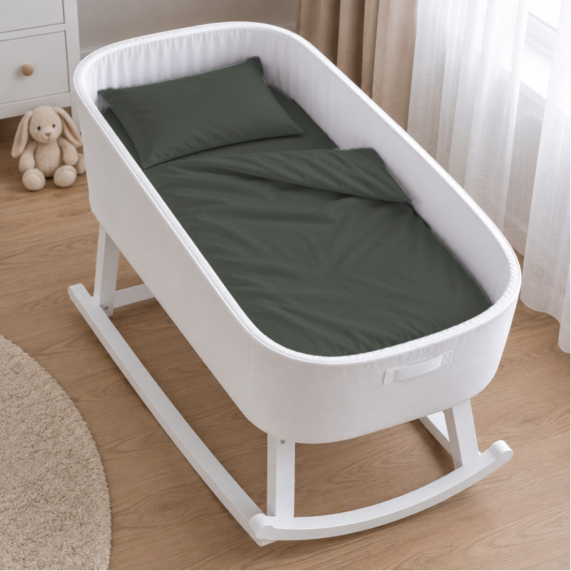 Комплект постельного белья в кроватку  90*110 16-7000 Green Grey