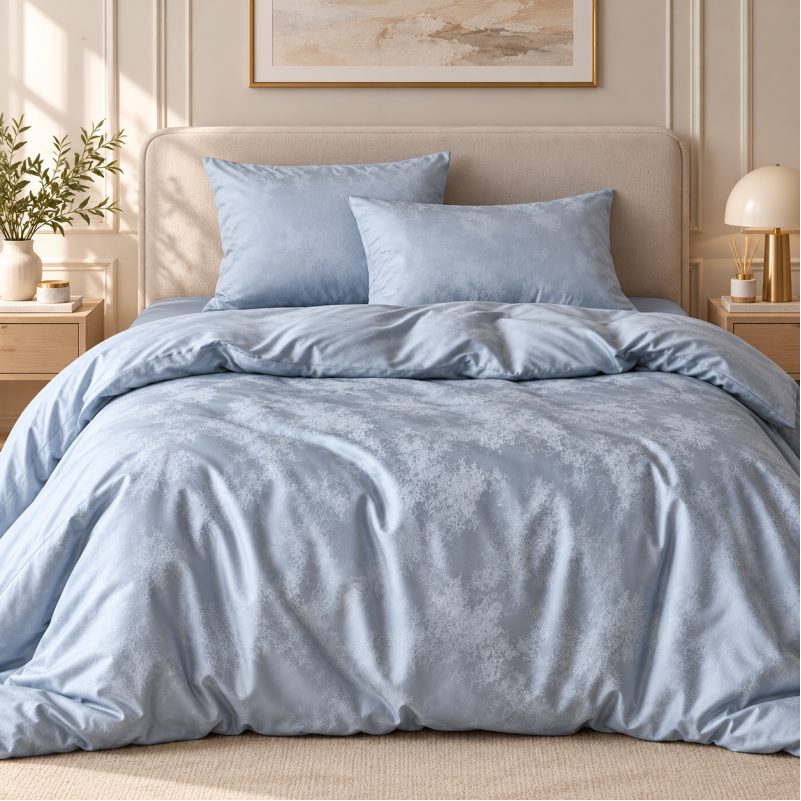 Комплект постільної білизни Tencel Pearl Marble blue