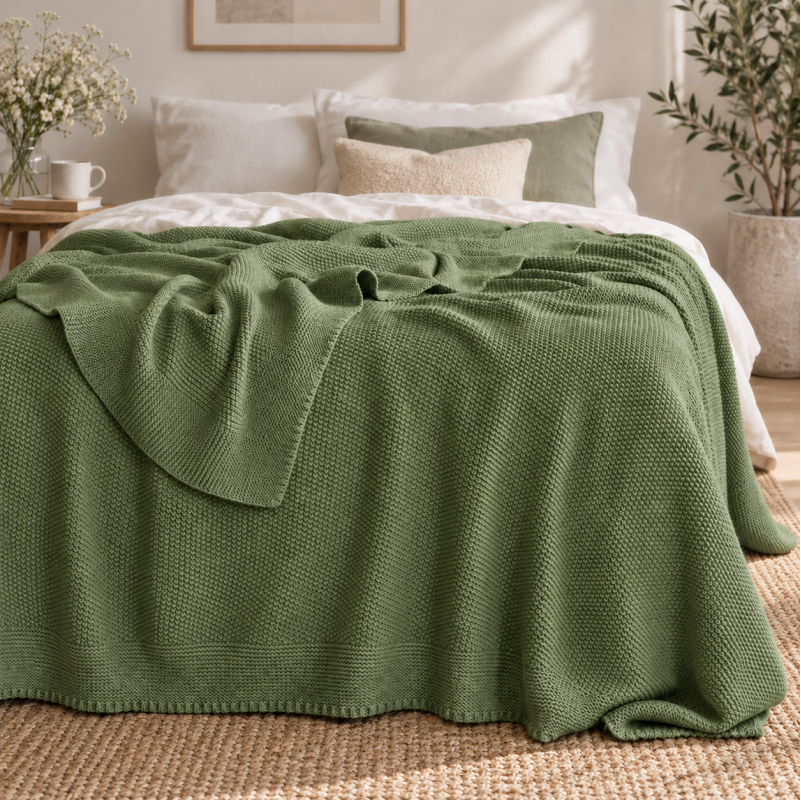 Плед вязаный Blanket Corn Grassy