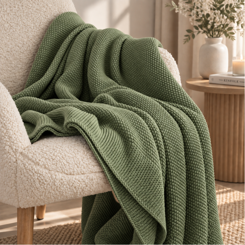 Плед вязаный Blanket Corn Grassy - 2
