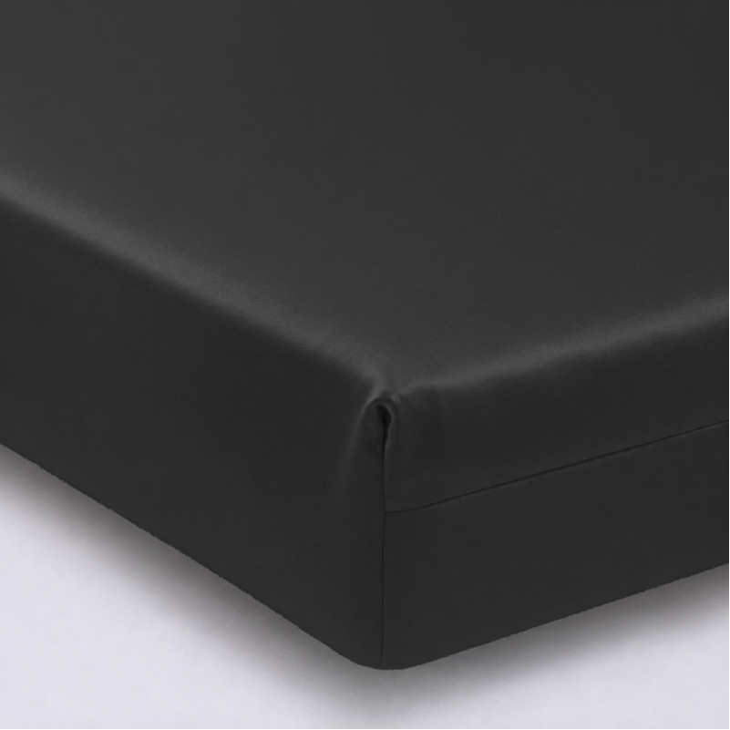 Простынь на резинке Satin Light Pro 10-005 Dark Gray  - высота 25 см (детские 10 см)