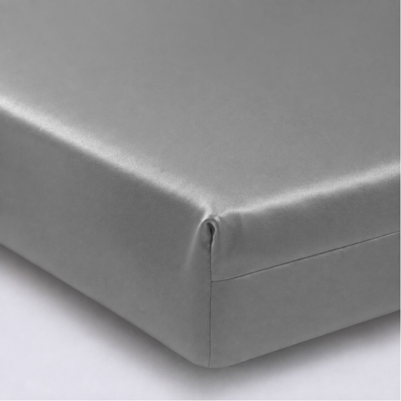 Простынь на резинке Satin Light Pro 10-004 Gray  - высота 25 см (детские 10 см)