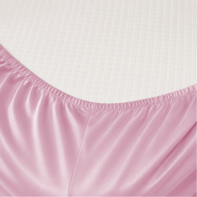 Простынь на резинке Satin Light Pro 10-003 Pink  - высота 25 см (детские 10 см) - 1