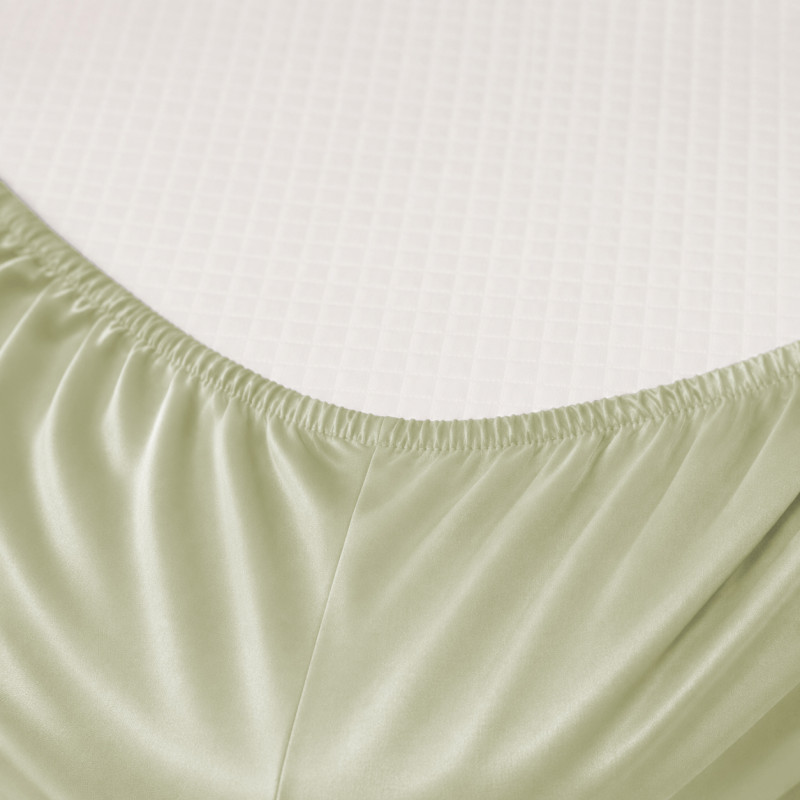 Простынь на резинке Satin Light Pro 10-014 Soft yellow  - высота 25 см (детские 10 см) - 1