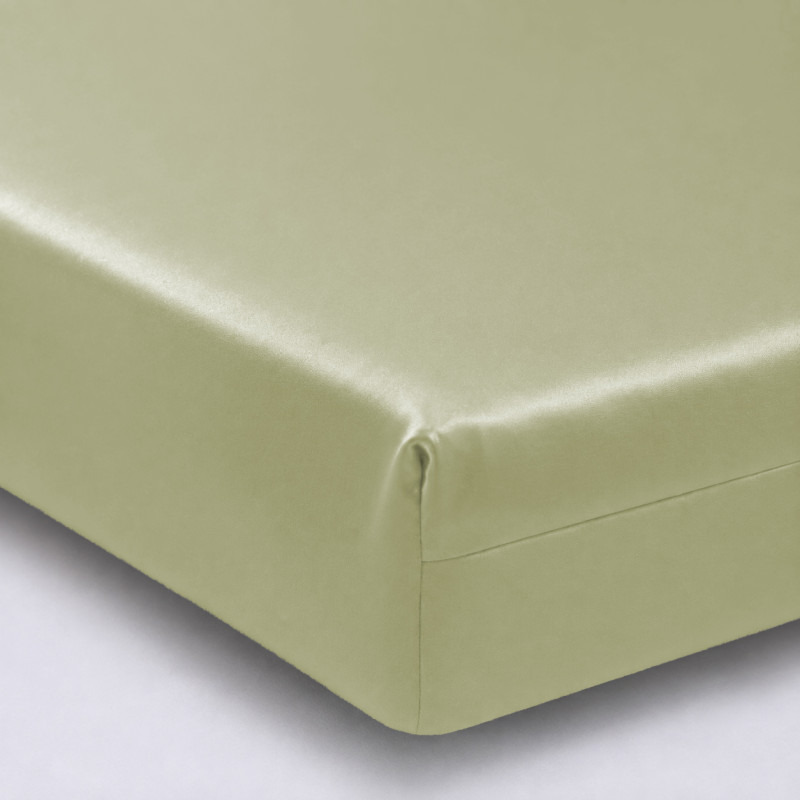 Простынь на резинке Satin Light Pro 10-014 Soft yellow  - высота 25 см (детские 10 см)