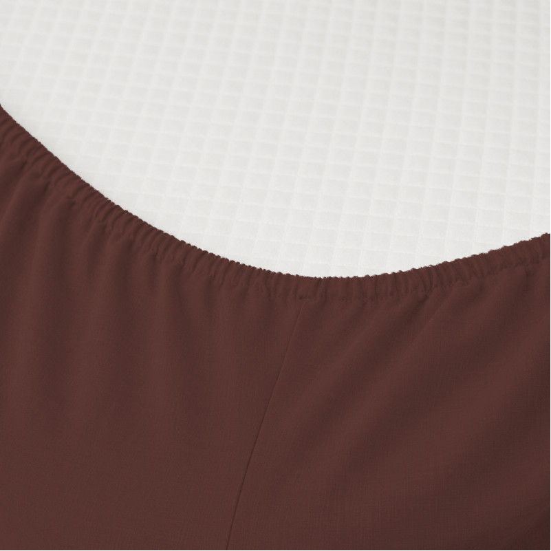 Простынь на резинке №19-1230 Friar Brown Microfiber Premium - высота 25 см (детские 10 см) - 1