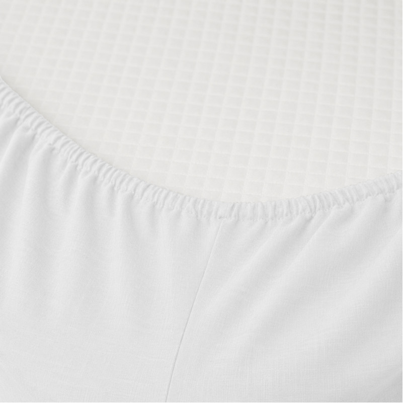 Простирадло на гумці №18-0000 White Microfiber Premium - висота 25 см (дитячі 10 см) - 1