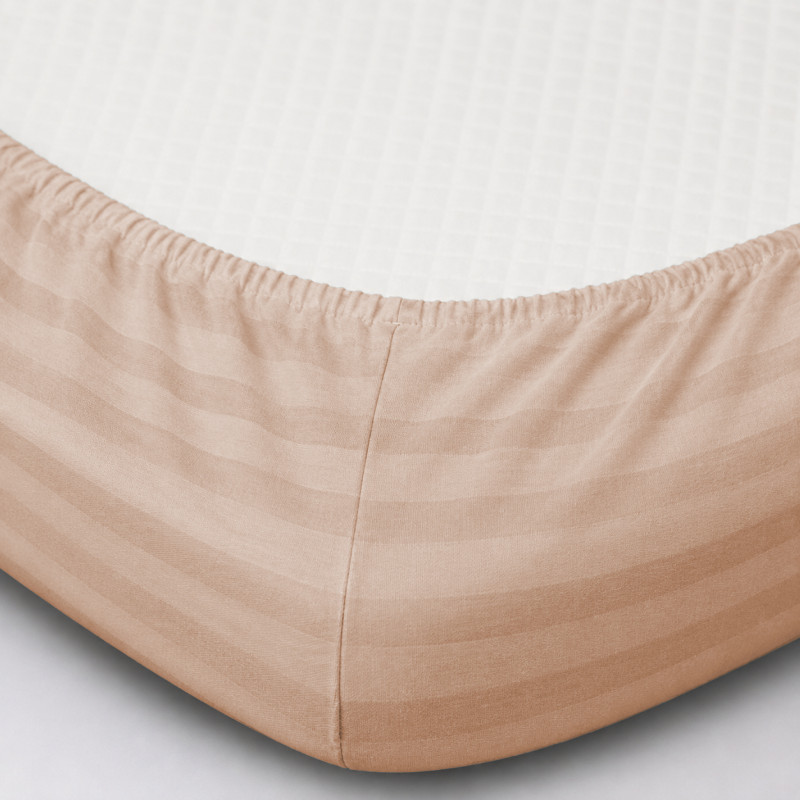 Простирадло на гумці Satin Stripe 30-0004 Cream - 1