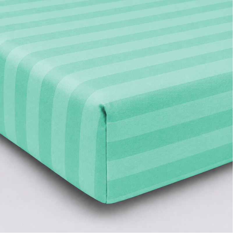 Простирадло на гумці Satin Stripe 30-0014 Mint