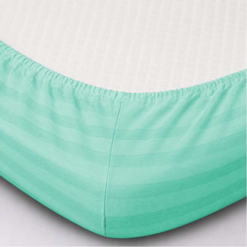 Простирадло на гумці Satin Stripe 30-0014 Mint - 1