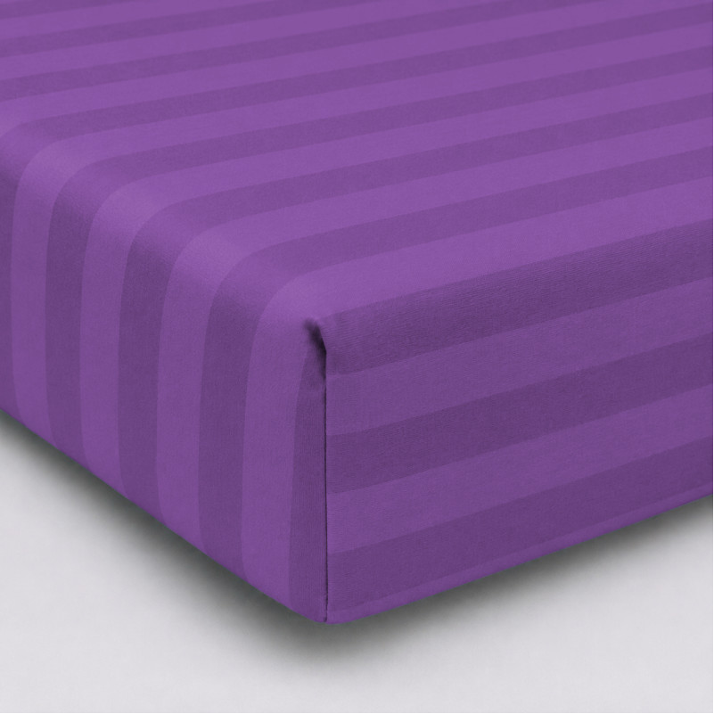 Простирадло на гумці Satin Stripe 30-0009 Purple