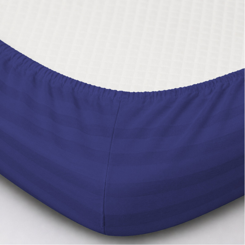 Простирадло на гумці Satin Stripe 30-0020 Smoky Blue - 1