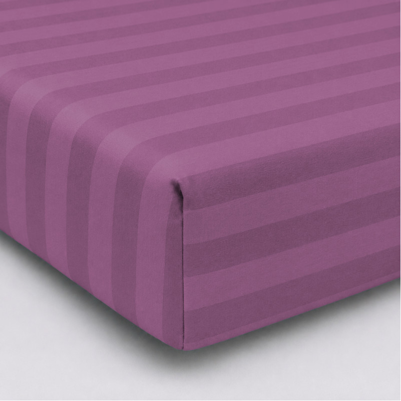 Простирадло на гумці Satin Stripe 30-0008 Smoky Pink