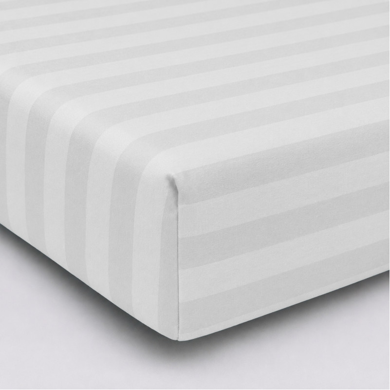 Простирадло на гумці Satin Stripe 30-0001 White