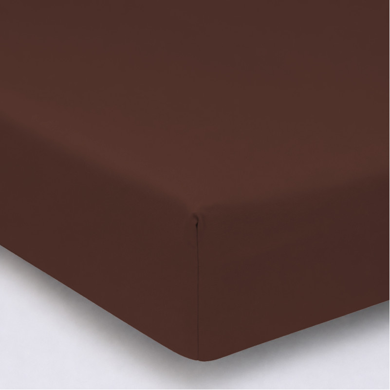 Простирадло на гумці MirSon Ranforce Elite 19-1217 Chocolate Perla
