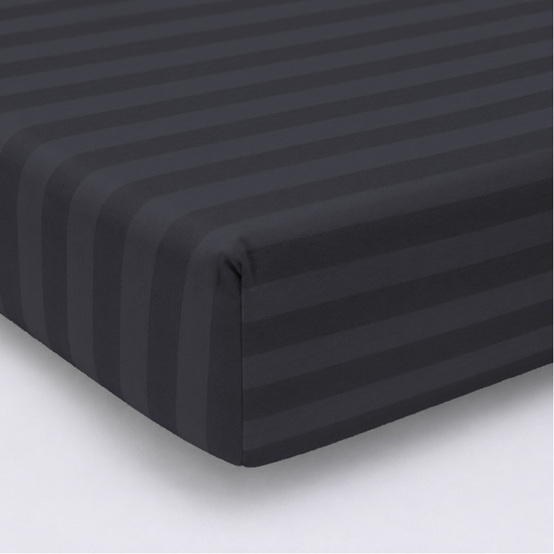 Простирадло на гумці (БЯЗЬ) 17-0603 Stripe Violet - высота 25 см (детские 10 см)