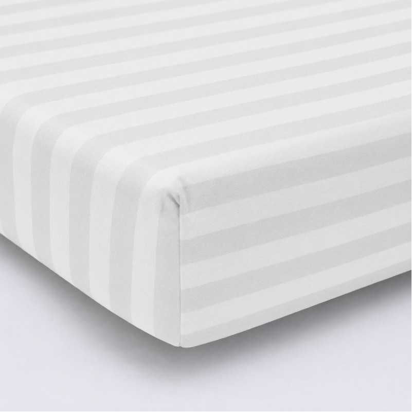 Простирадло Ranforce Elite 17-0605 Stripe White на резинці висота 25 см (дитячі 10 см)