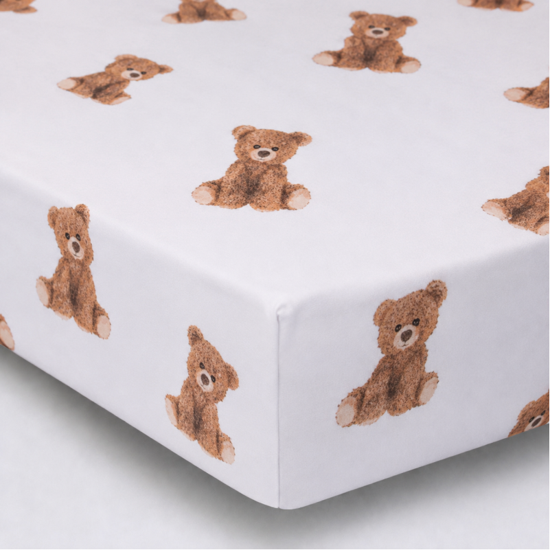 Простирадло на гумці Фланель 017 "Teddy" висота 25 см (дитячі 10 см)