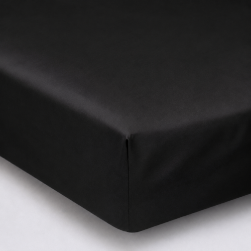 Простынь на резинке Poplin Line "099 Black" - высота 25 см (детские 10 см) - 1