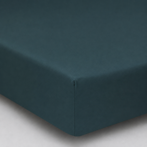Простынь на резинке Poplin Line "091 Emerald" - высота 25 см (детские 10 см) - 1