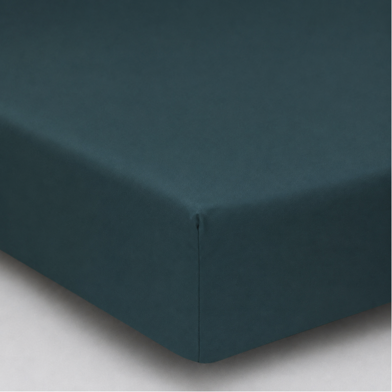 Простирадло на гумці Poplin Line "091 Emerald" - висота 25 см (дитячі 10 см)