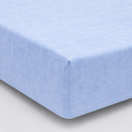 Простынь на резинке Поплин 00-5 "Geometry Blue" - высота 25 см (детские 10 см) - 1