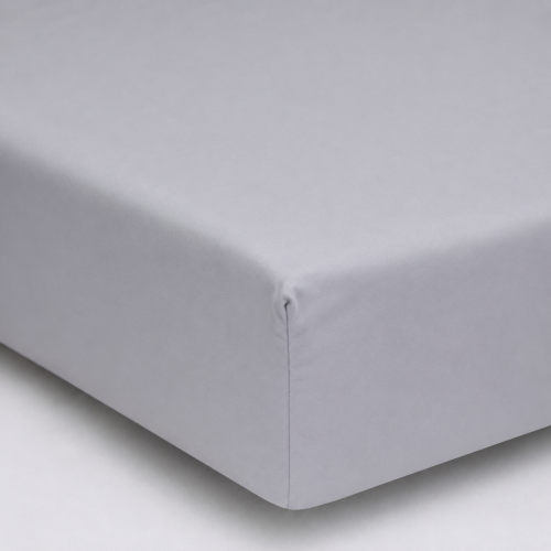 Простынь на резинке Poplin Line "054 Light Gray" - высота 25 см (детские 10 см) - 1