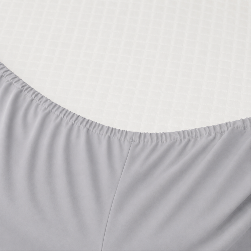 Простирадло на гумці Poplin Line "054 Light Gray" - висота 25 см (дитячі 10 см) - 1