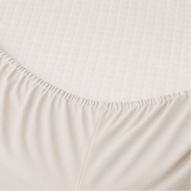 Простирадло на гумці Poplin Line "002 Milky White" - висота 25 см (дитячі 10 см) - 1