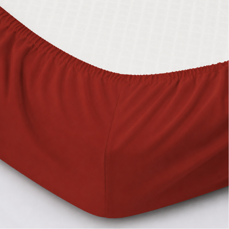 Простирадло на резинці Satin Premium 0081 Terracotta - висота 25 см (дитячі 10 см) - 1