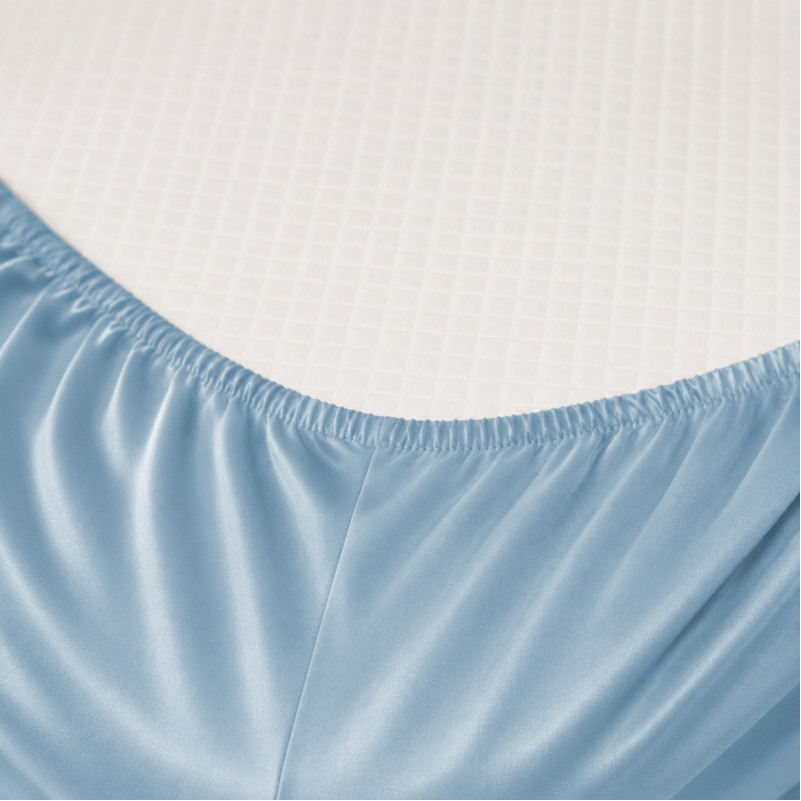 Простынь на резинке Tencel №04 Blue высота 25 см (детские10 см) - 1