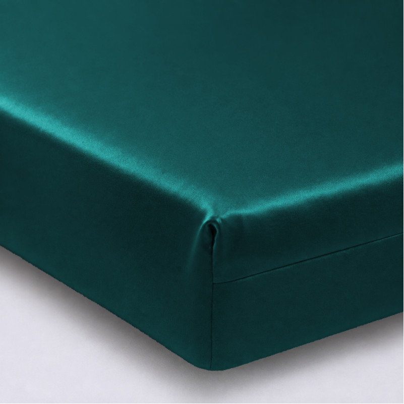 Простирадло на гумці Tencel №07 Emerald висота 25 см (дитячі 10 см)