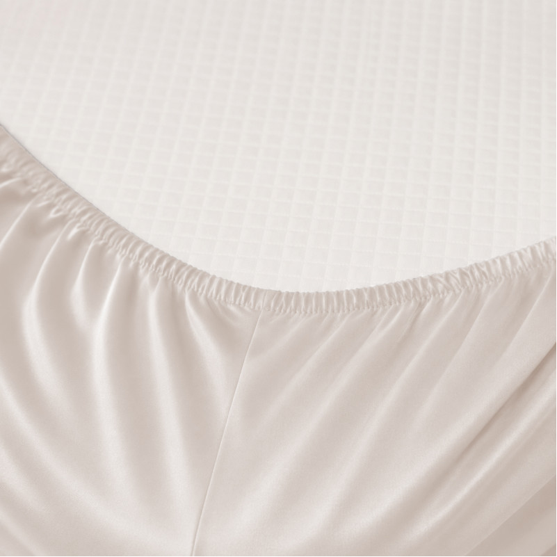 Простынь на резинке Tencel №01 White высота 25 см (детские 10 см) - 1