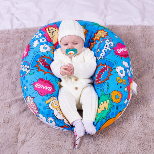 Подушка для беременных и кормления №8330 Print Line 17-0511 Bombs EcoSilk бязь