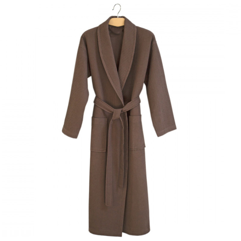 Халат С №301 Waffle robe Brown - 1