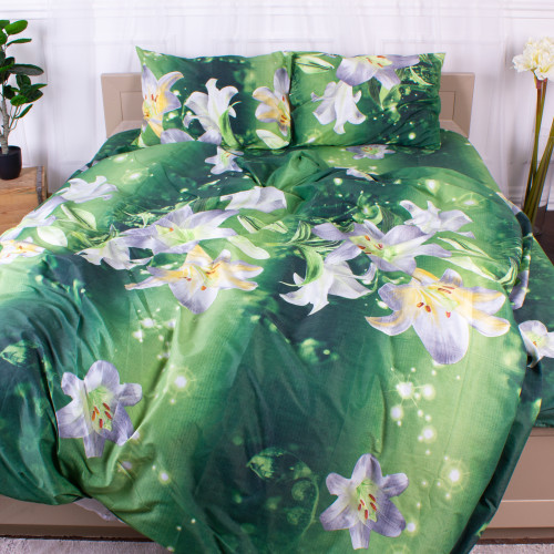 Комплект постельного белья Микрофибра принт 15-0610 Lilies