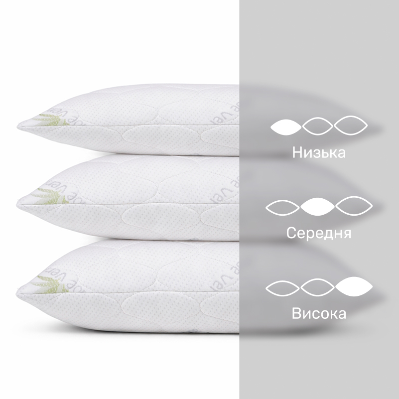 Подушка хлопковая Alberto №880 хлопок трикотаж (высокая) - 3