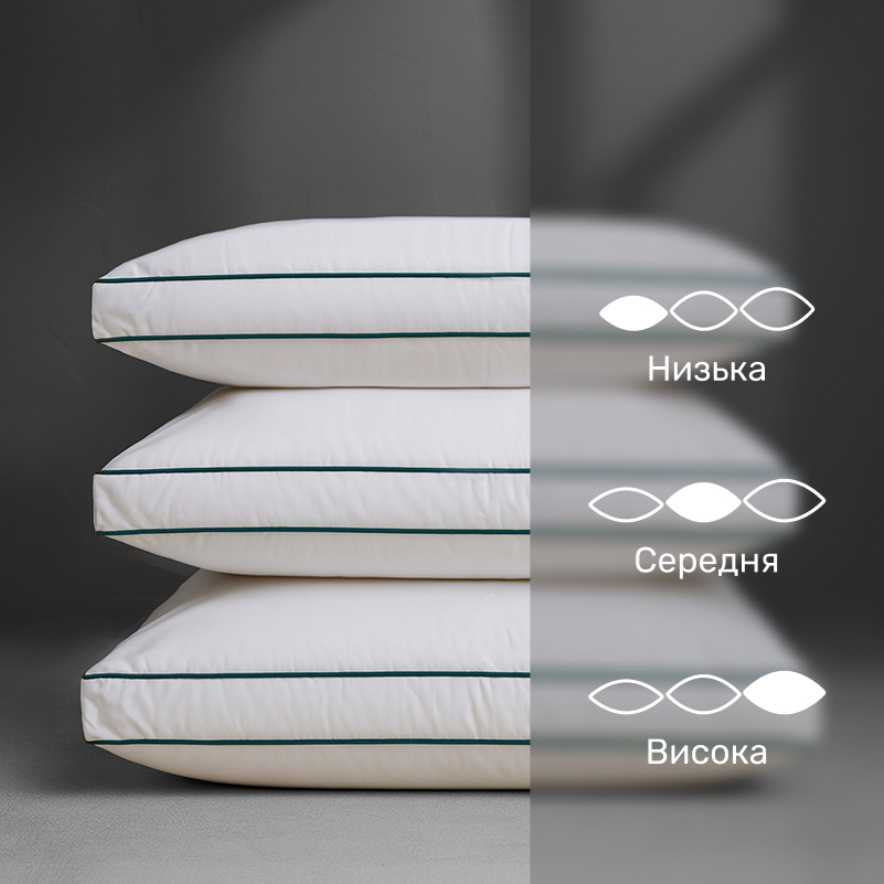 Подушка пуховая Imperial Delight (2 в 1) Memory 100% пух Imperial class мако-батист - 4