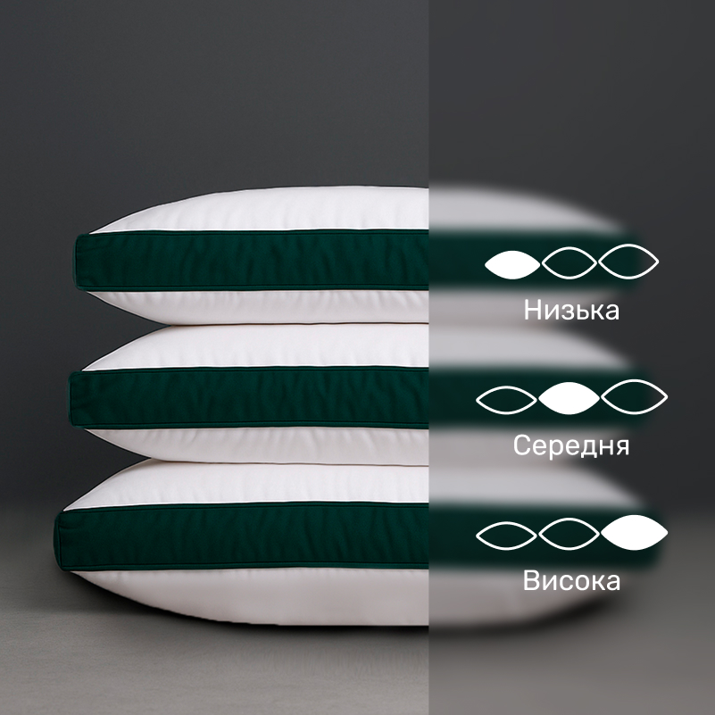 Подушка пуховая Imperial Satin Luxe 100% пух Imperial class сатин (высокая) - 3