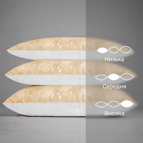 Подушка пухова KARMEN №1801 "Bio-Beige" 90% Bio пух тік - 4