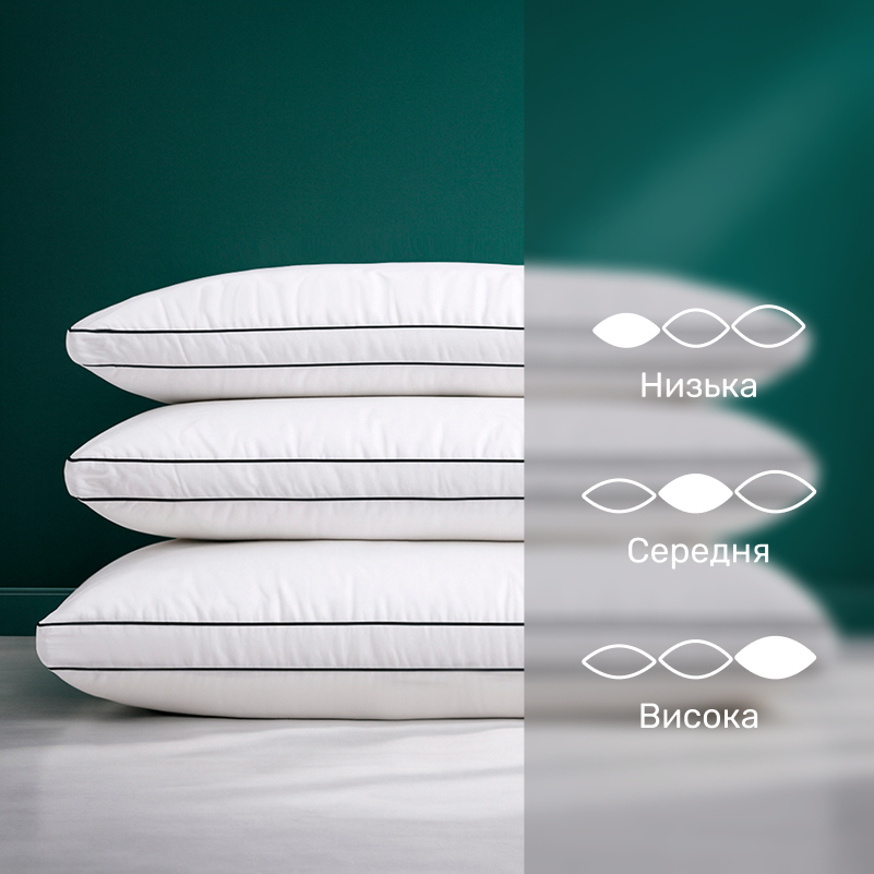 Подушка пуховая Трехкамерная Delicate Lux №2770 100% пух Premium тик (средняя) - 3