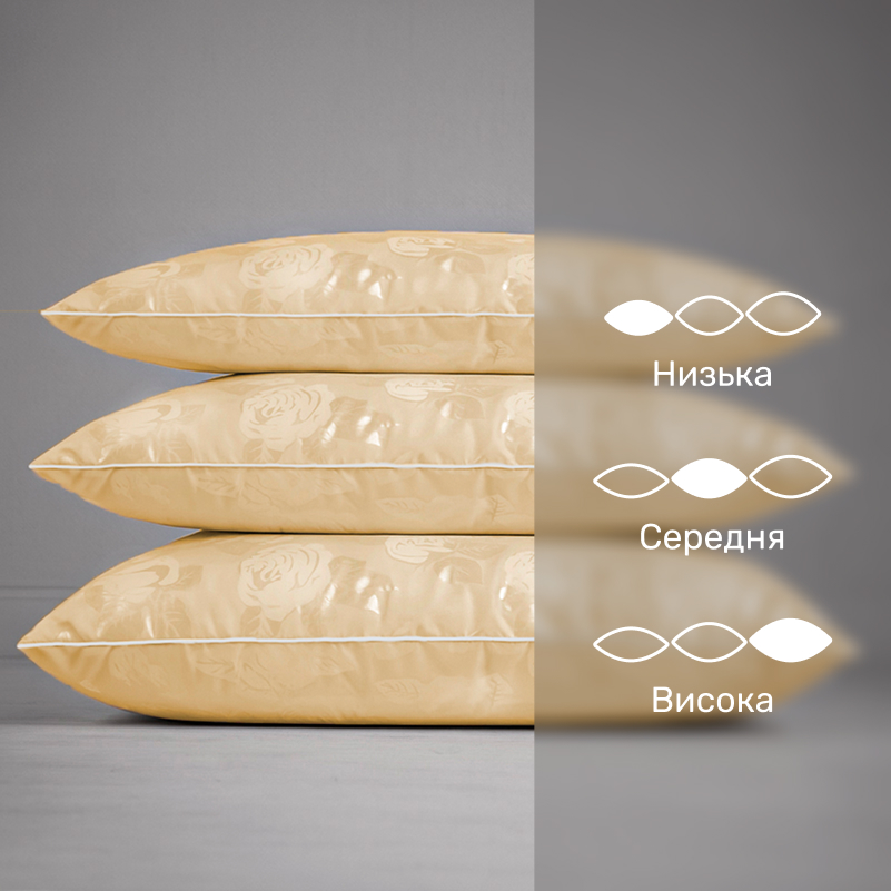 Подушка пуховая Extra №108 100% серый пух Extra тик (упругая) - 3