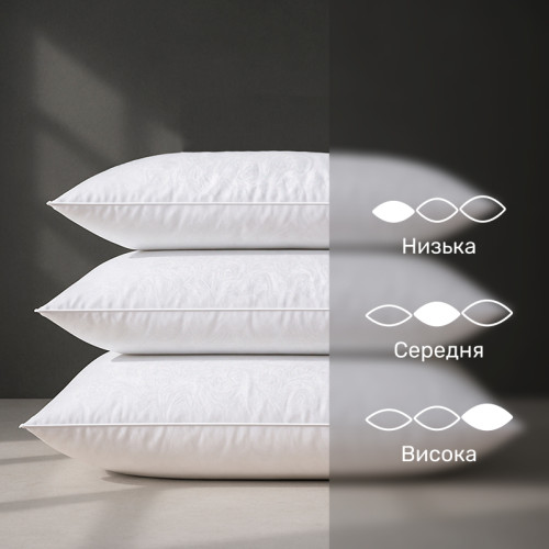 Подушка пухова 100% пух Premium class №15-01 Ferrero White (низька) - 4