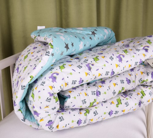 Одеяло антиалергенное №3800 Kids Time 18-0001 Hello Dino бязь (зимнее)