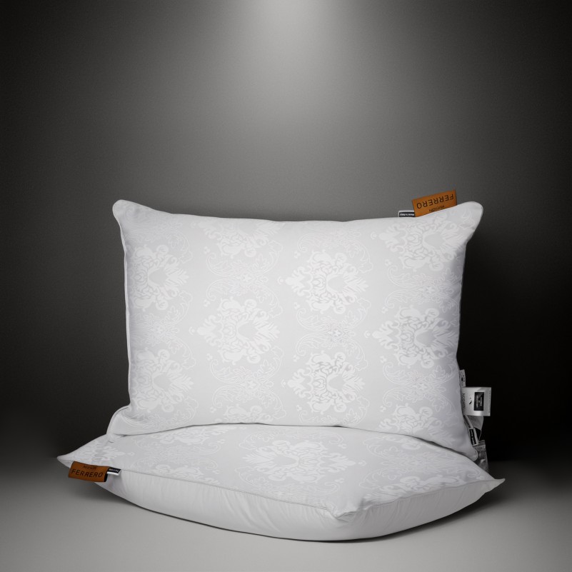 Подушка пухова 100% пух Premium class №15-02 Ferrero White (середня) - 5