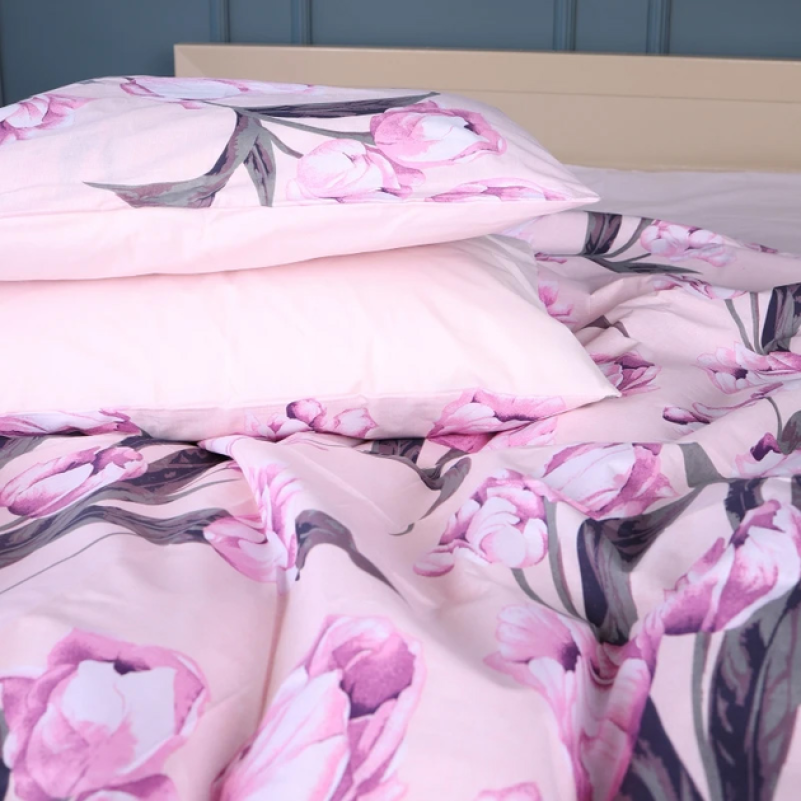 Наволочка Бязь 17-0744 Pink Tulips