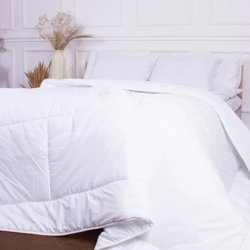 Ковдра антиалергенна Всесезонна №849 "BIANCO" Eco-Soft (100% бавовна) УЦІНКА